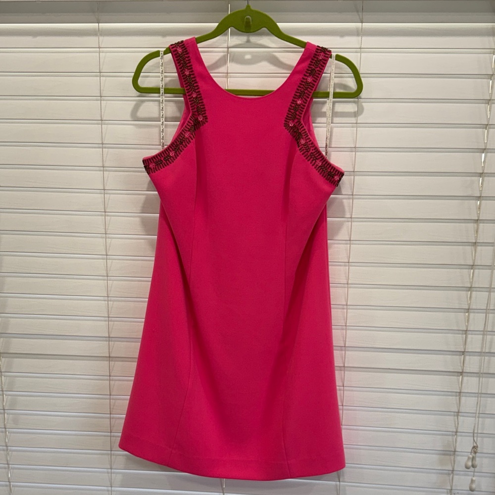 Lilly Pulitzer Largo Beaded Sleeveless Neon Pink Dress